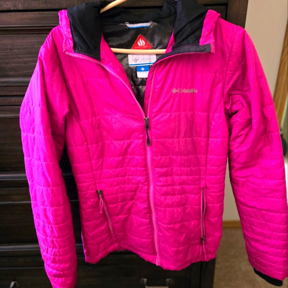 Columbia Pink Quilted Jacket Climacool Small